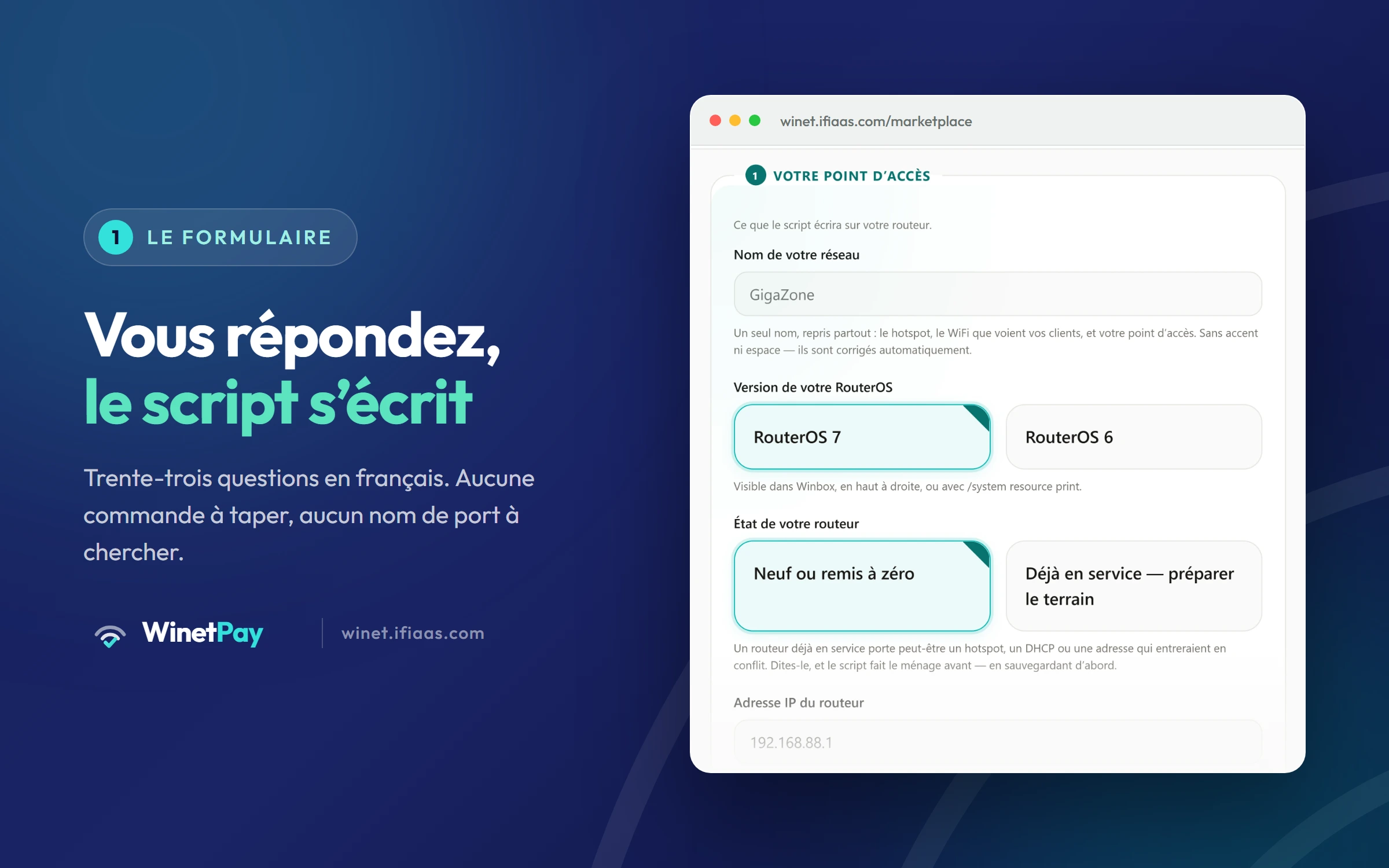 Vous répondez, le script s’écrit